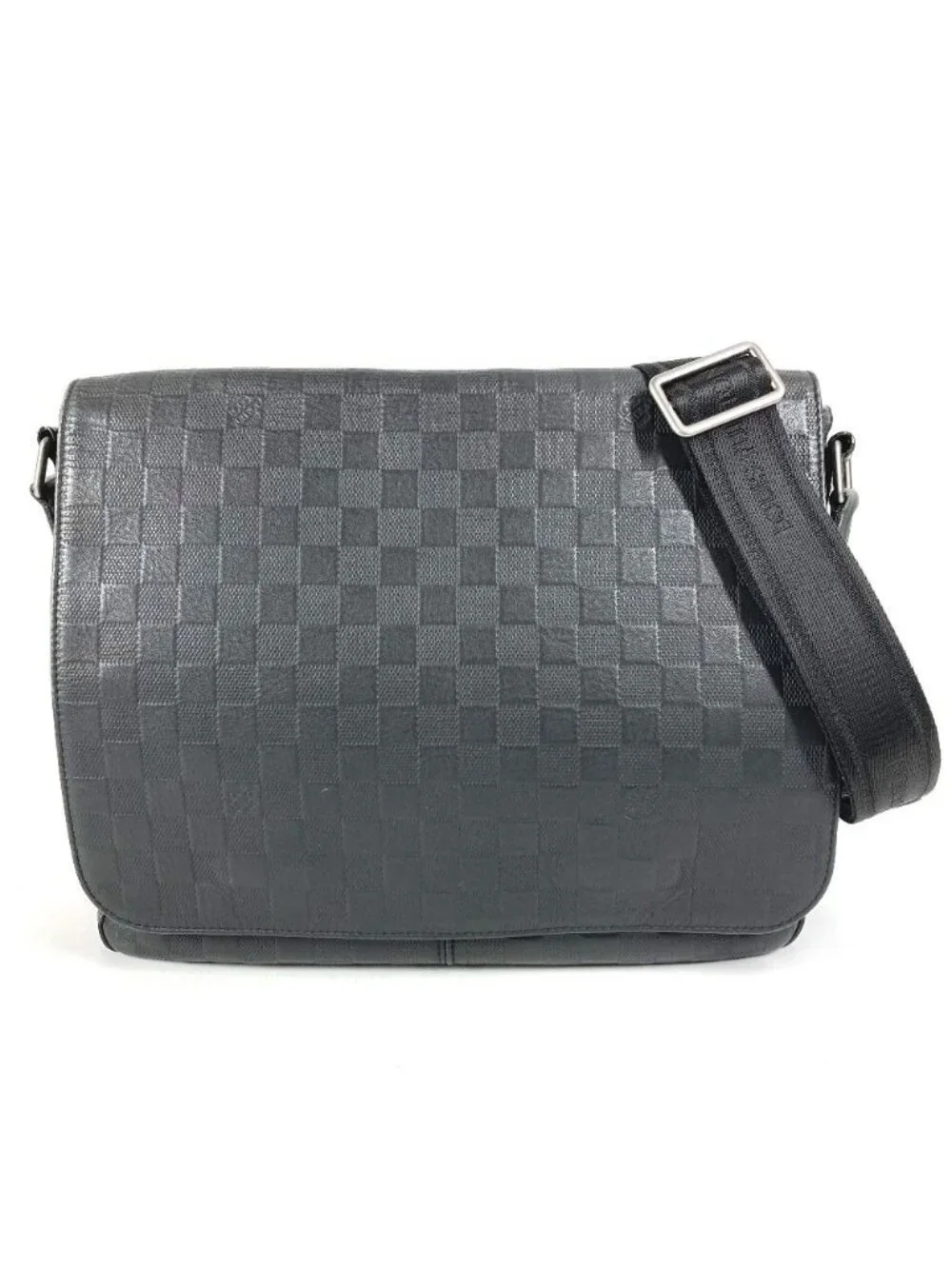 Louis Vuitton Shoulder Bag District MM Damier Infini Leather Onyx Black